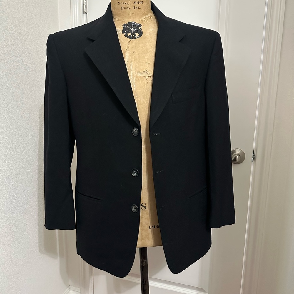 Classic Black Men's Blazer custom hand tailored